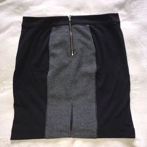 Express black and grey short pencil skirt size 4